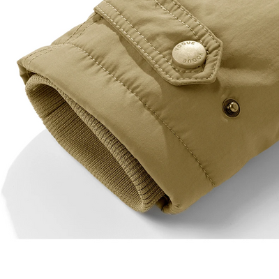 Mantzen - Wintermantel Männer, Strapazierfähige Jacke mit Reißverschlusstaschen