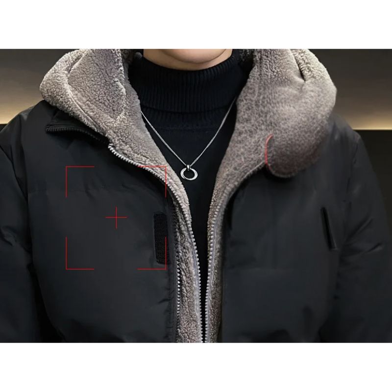 Wintrax - Langer Wintermantel Herren Daunenmantel Mit Kapuze Gefüttert