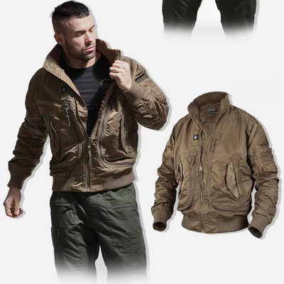 Schaltor - Wintermantel Männer, Winddichte Jacke mit abnehmbarem Kunstfellbesatz