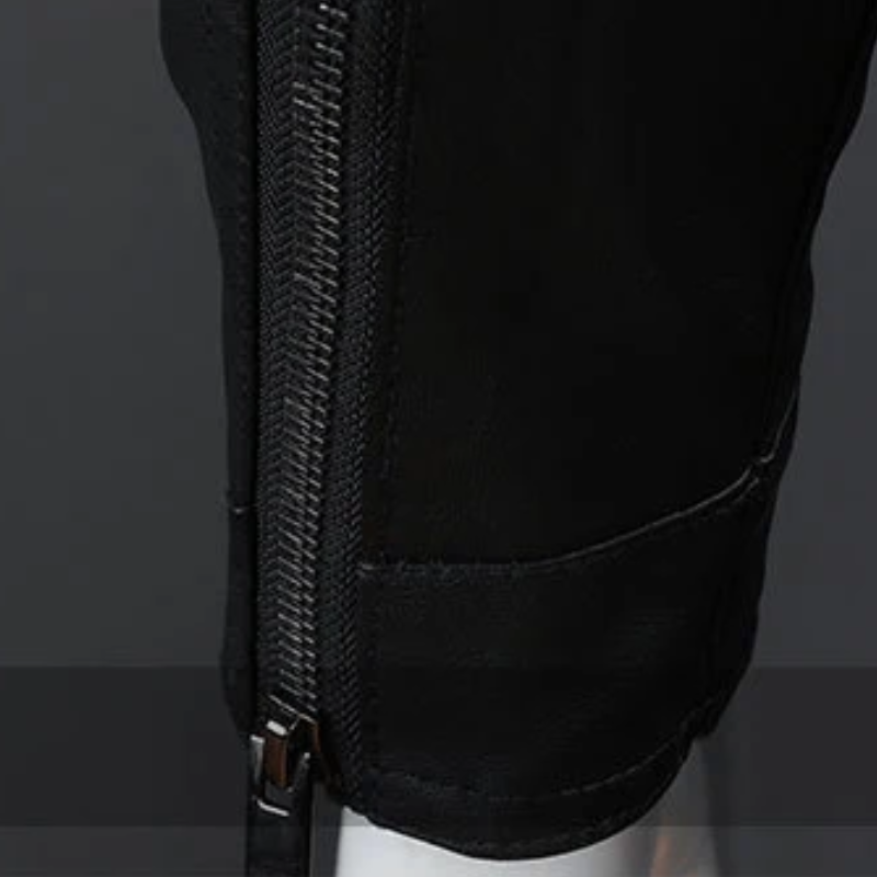 Blorvik - Lederjacke Herren, Warme Jacke mit Camouflage-Design und abnehmbarer Kapuze