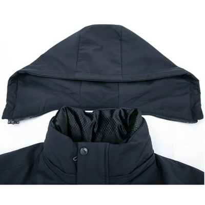 Mantrol - Langer Wintermantel Herren – Wasserabweisender Parka mit Kapuze