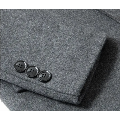 Grauarm - Langer Mantel Herren Eleganter Wintermantel Warm Gefüttert