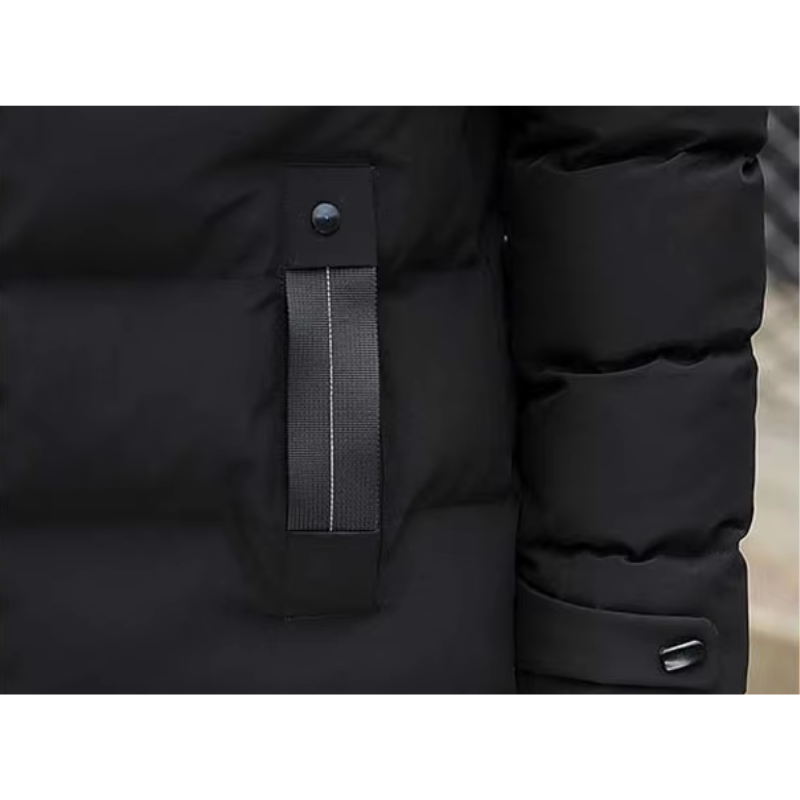 Zinntal - Langer Wintermantel Herren Warm Gefüttert Mit Kapuze Winddicht