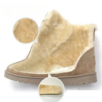 Cloumia - Damen Winterstiefel mit Schnürung und weichem Fellfutter