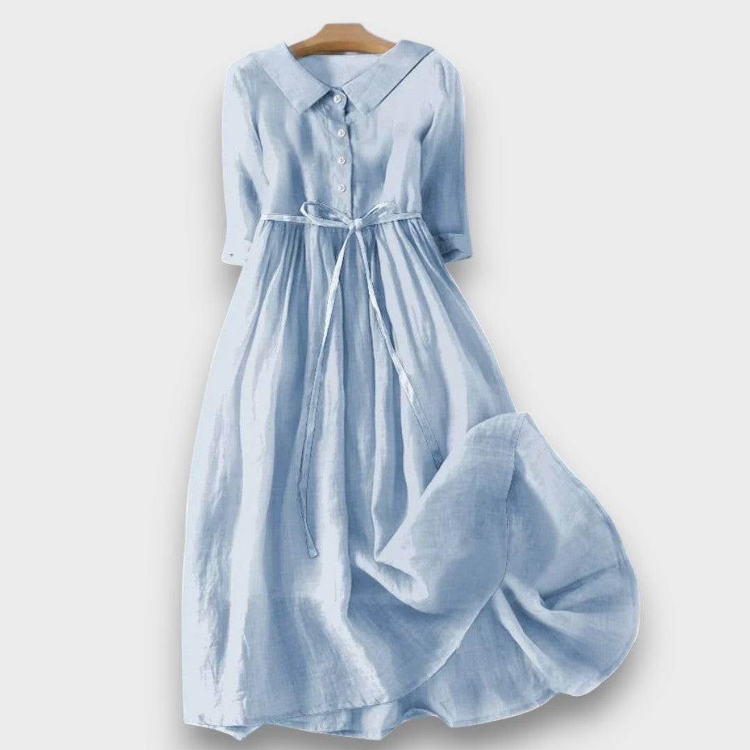 Esmira – Elegantes Kurzarmkleid mit Taillenband