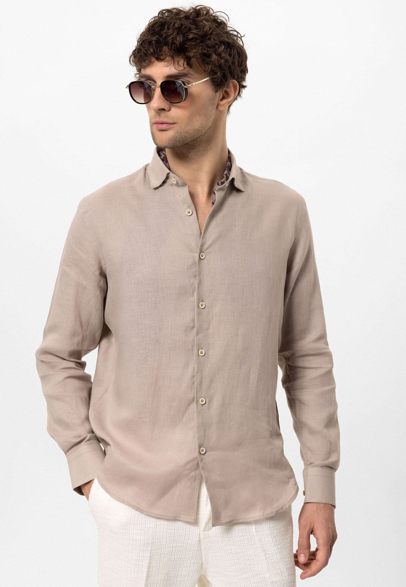 ANTIOCH | 100 % Leinenhemd – Beige
