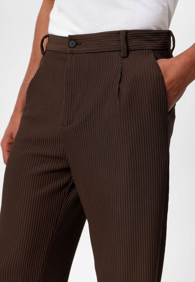 ANTIOCH | Gerippte Hose – Braun