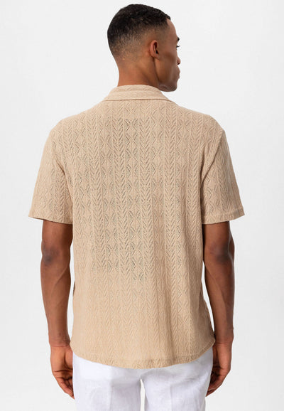 ANTIOCH | Gemustertes Hemd – Creme