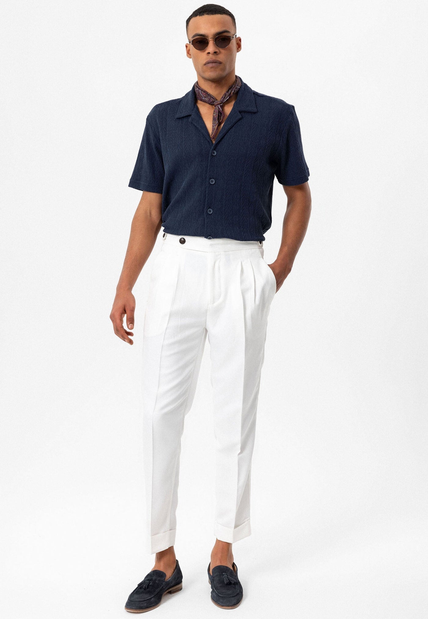 ANTIOCH | Gemustertes Hemd – Blau