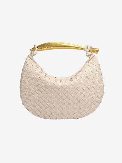 Bianca Luxe Strukturierte Woven Tasche Mit Goldfarbenem Griff Und Schulterriemen