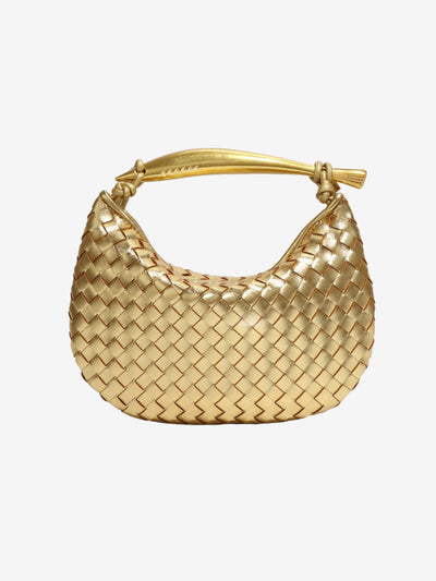 Bianca Luxe Strukturierte Woven Tasche Mit Goldfarbenem Griff Und Schulterriemen