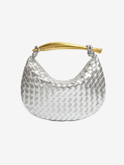 Bianca Luxe Strukturierte Woven Tasche Mit Goldfarbenem Griff Und Schulterriemen
