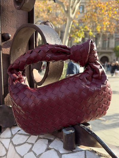 Sienna | Mini Braided Handle Tasche Aus Premium Veganem Leder, 28x15cm