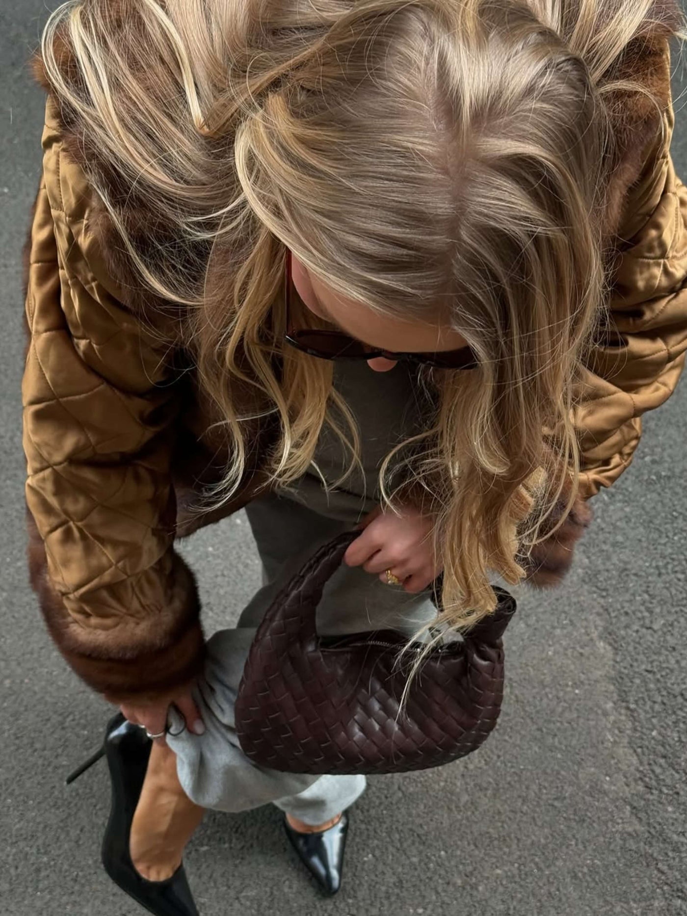 Sienna | Mini Braided Handle Tasche Aus Premium Veganem Leder, 28x15cm