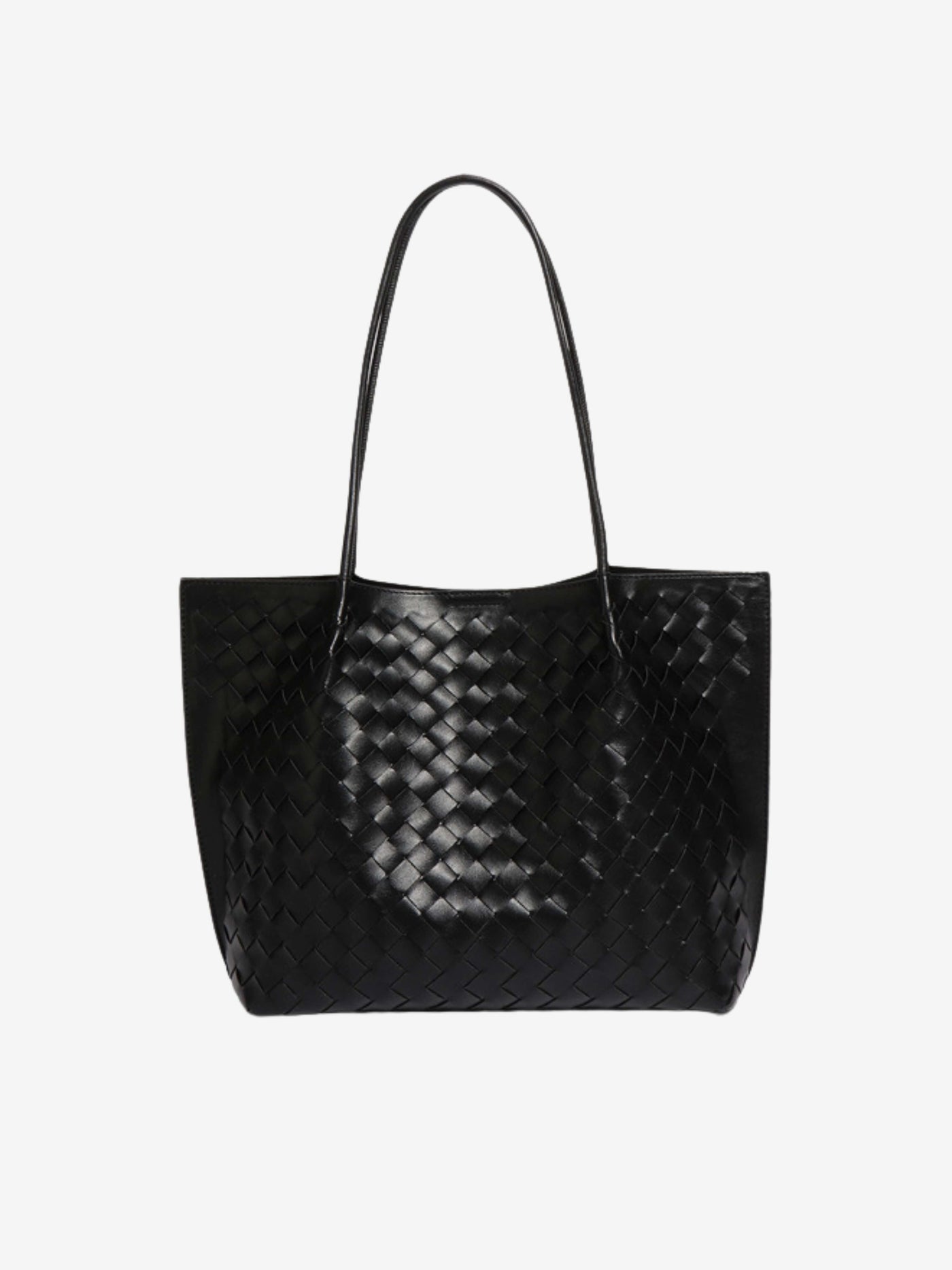Lila Woven Everyday Tote Bag Aus Premium Veganleder Mit Passendem Kosmetiktäschchen