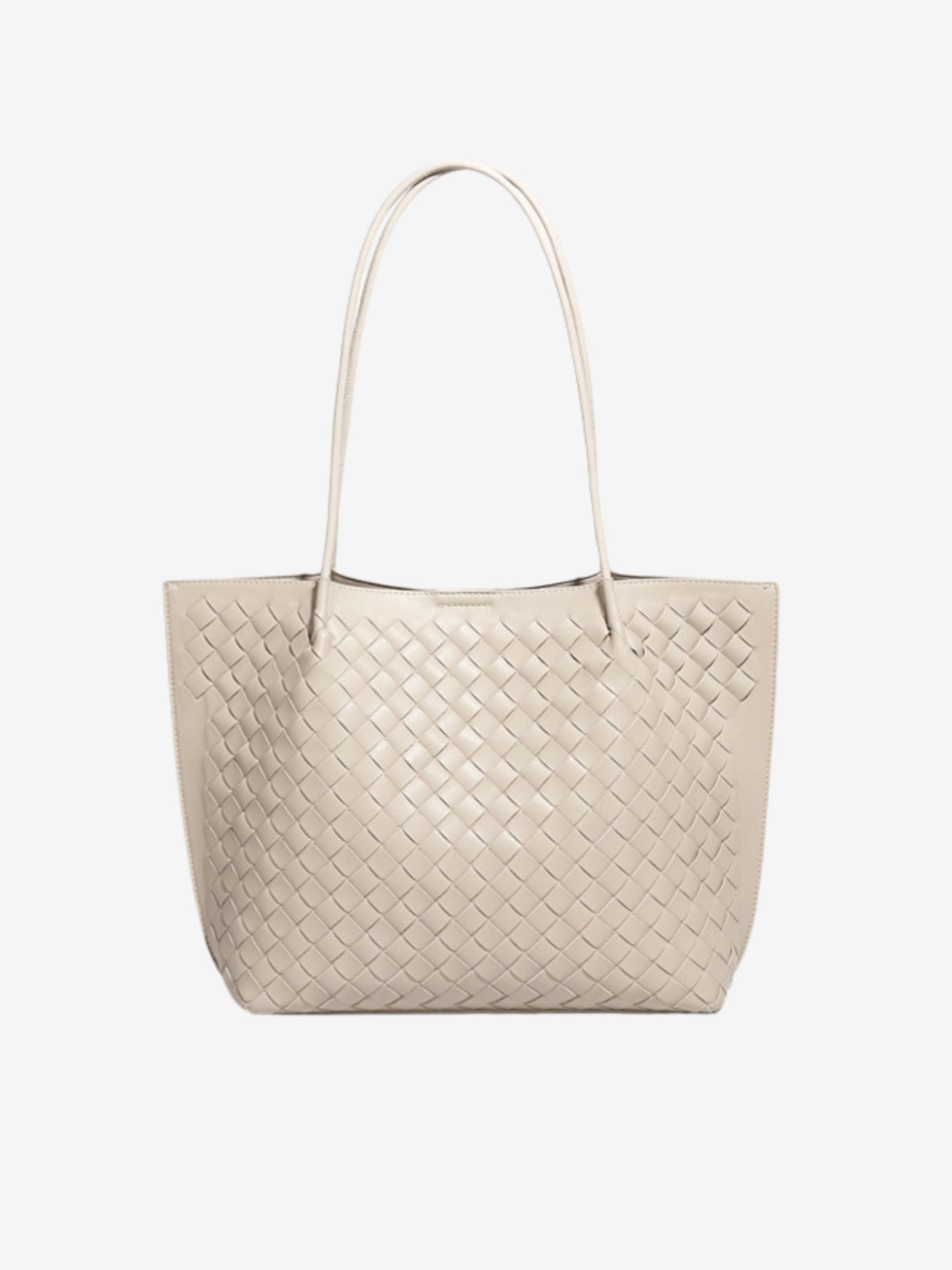 Lila Woven Everyday Tote Bag Aus Premium Veganleder Mit Passendem Kosmetiktäschchen