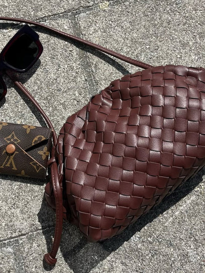 Heleina | Modische Veganleder Crossbody Tasche Mit Geflochtenem Design, Leicht Und Stilvoll