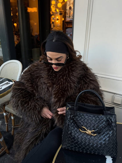 Eloise | Gepolsterte Vegan-Leder Umhängetasche Mit Abnehmbarem Tragegurt, 25x9x19cm