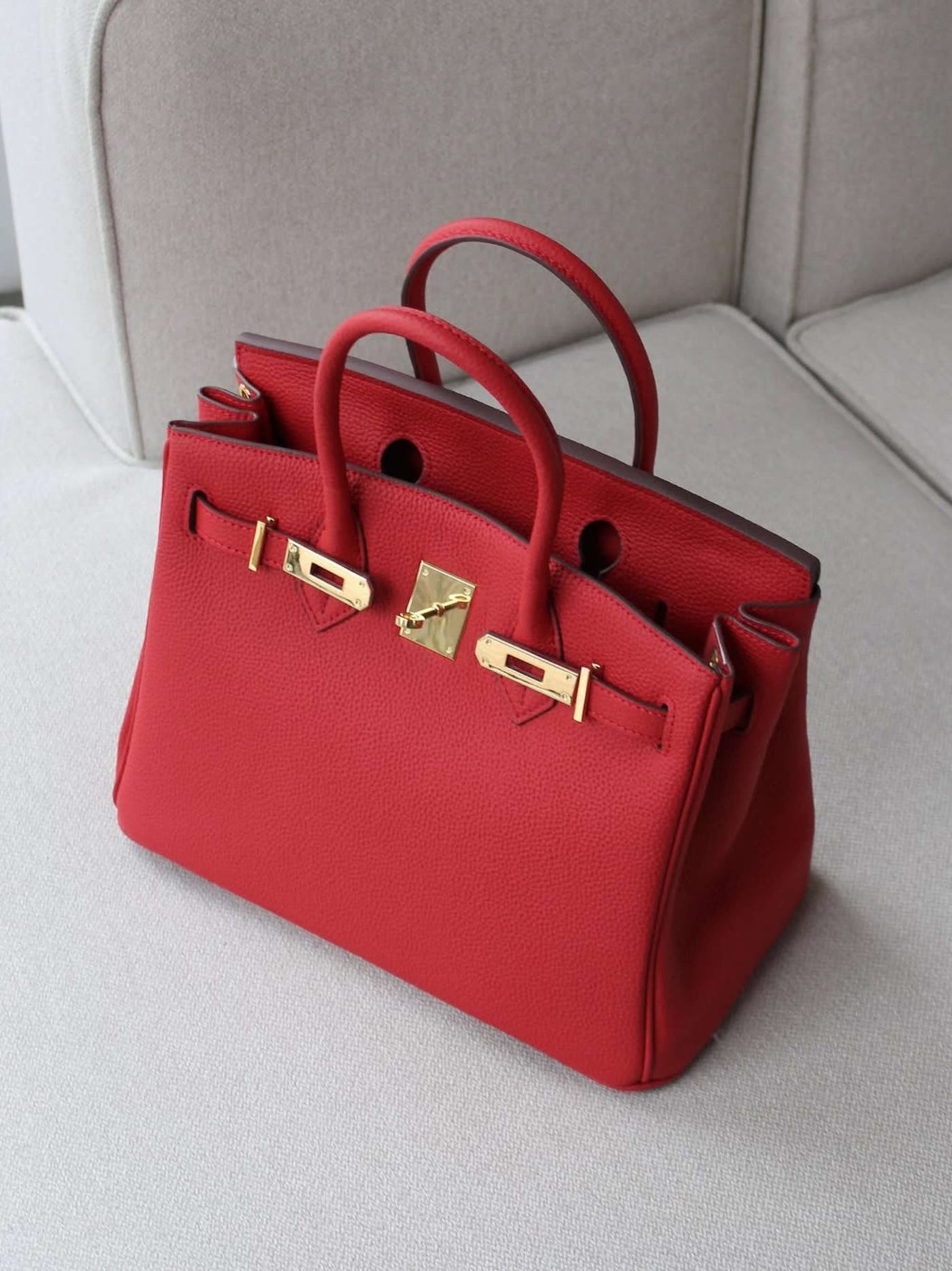 Colette Strukturierte Petite Lock Tasche Aus Premium Veganleder Mit Abnehmbarem Schulterriemen