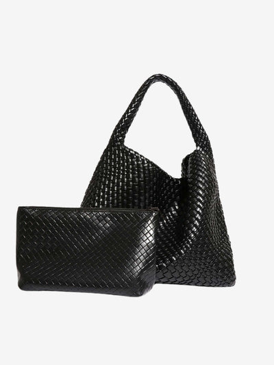 Luna Chic Oversized Woven Hobo Bag Aus Premium Veganen Leder Mit Passendem Reißverschlussbeutel