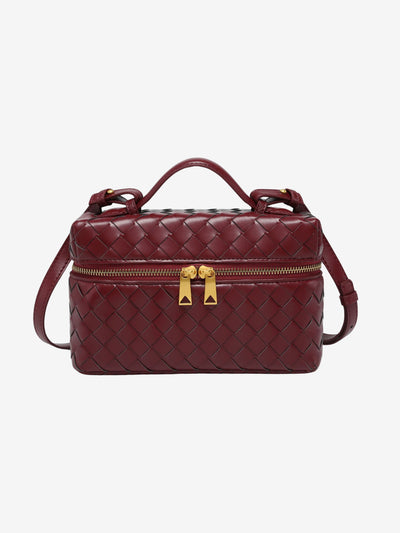 Juliette Polierte Strukturierte Woven Handtasche Aus Veganem Leder Mit Abnehmbarem Tragegurt