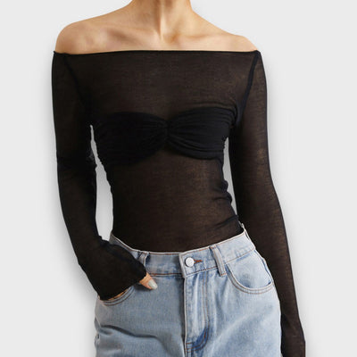 Glea – Transparenter Mesh-Top mit modernem Twist