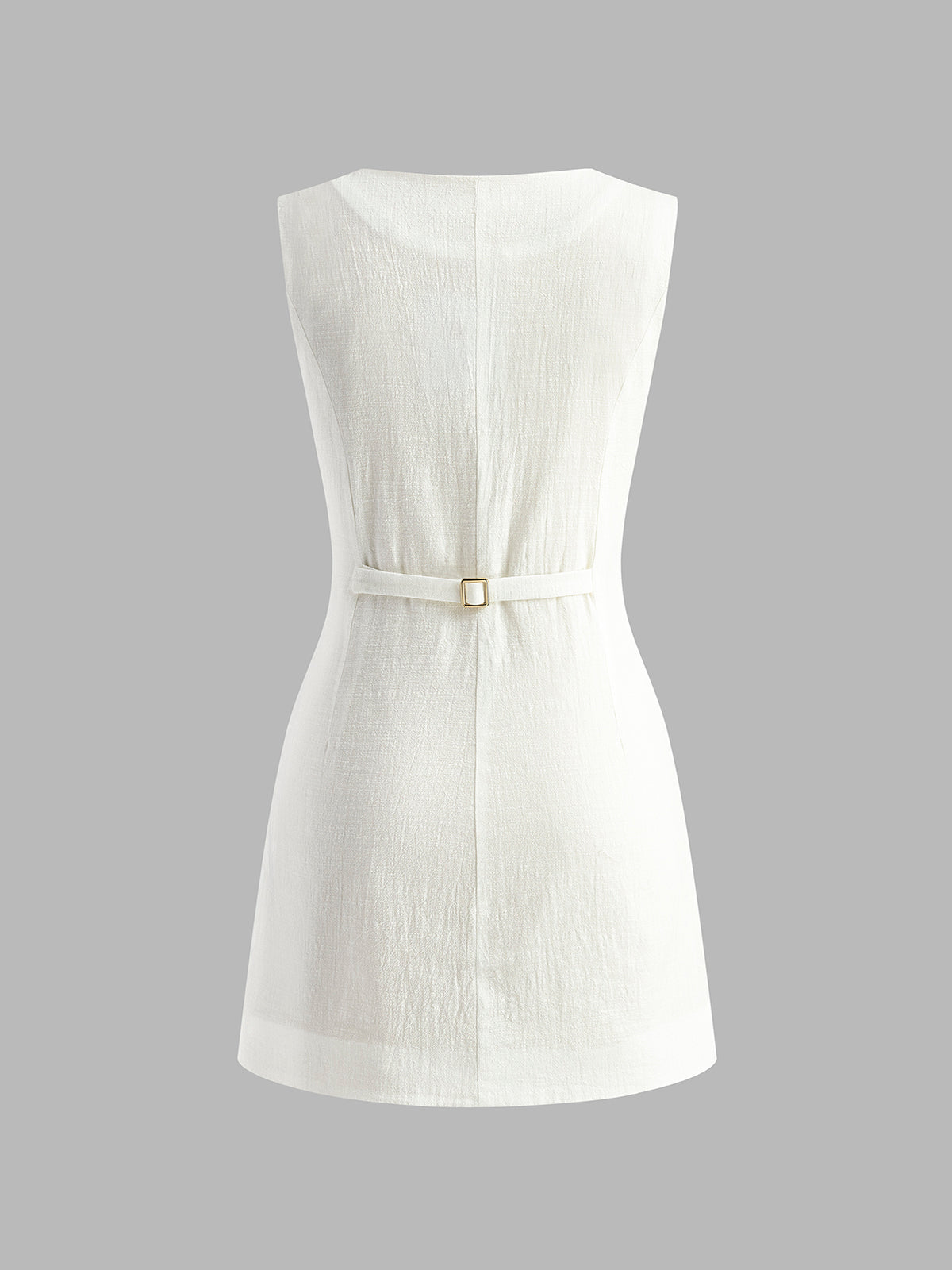 Schickes Ärmelloses Kleid mit Knopfdetails –  Emma