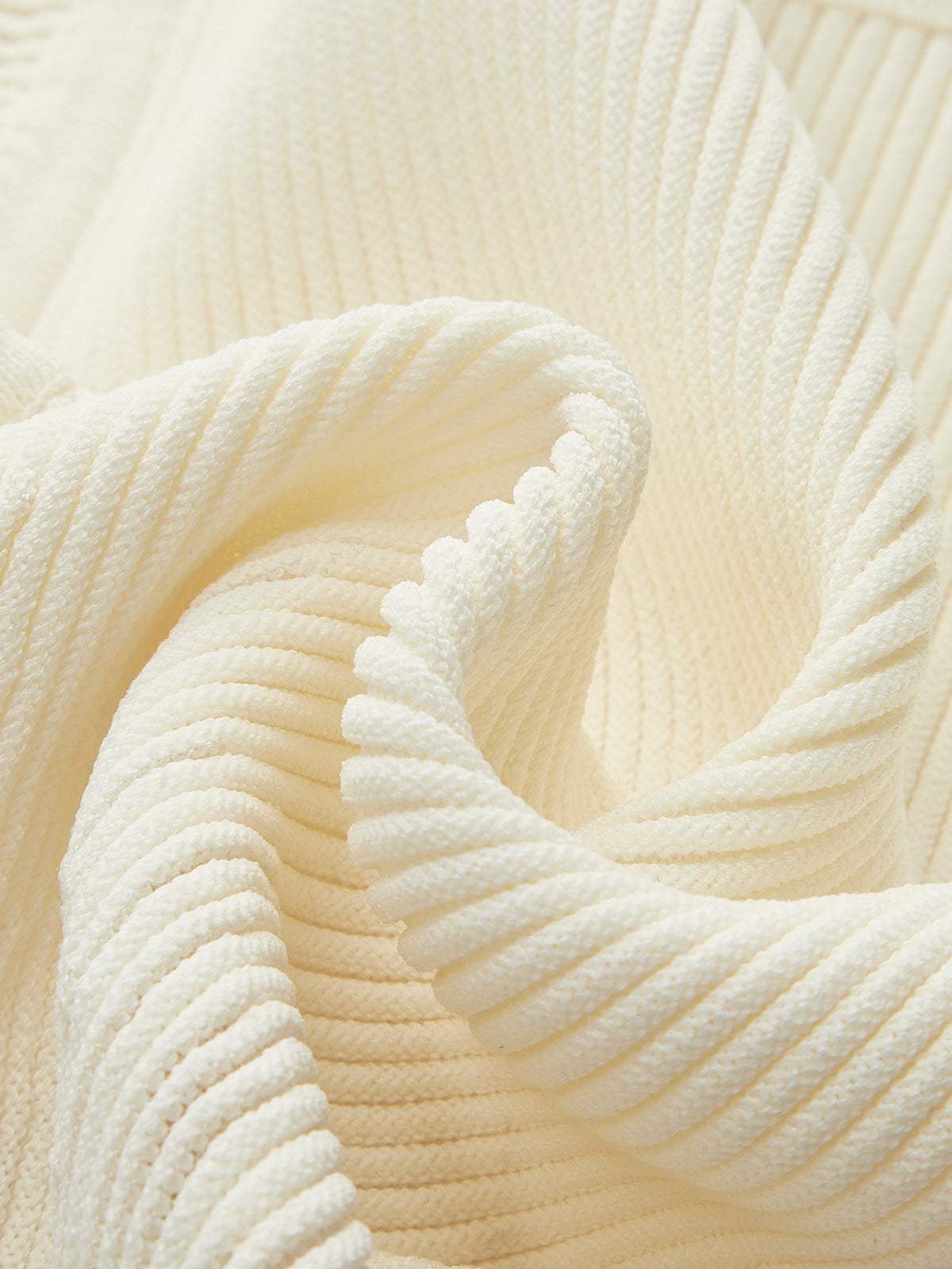 Rippstrick Crop Top mit Rüschen – Beige – Sommer Damen Oberteil