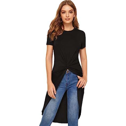 Kurz Gedrehtes Damen T-Shirt