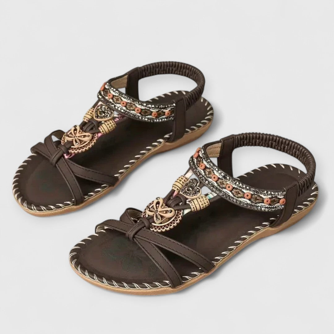 Lera | Flache böhmische Sandalen