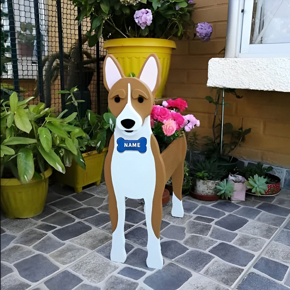 Basenji Flower Pot