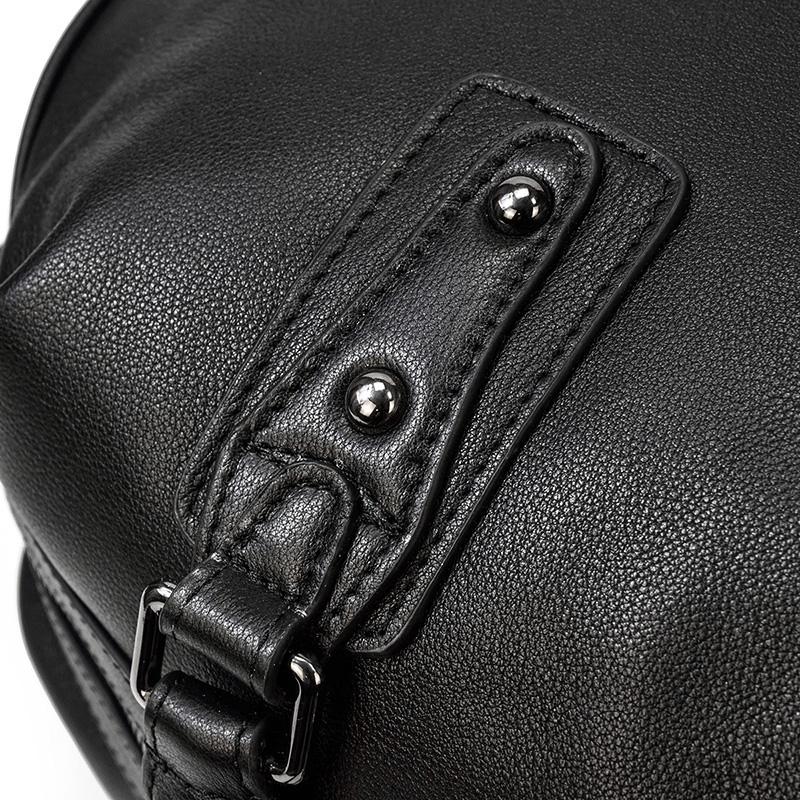 Aalborg™ Schwarze Leder-Holdall – Elegante 25L Reisetasche Mit Verstellbarem Lederriemen