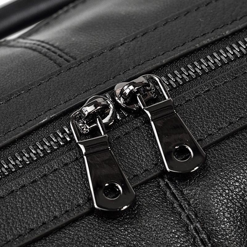 Aalborg™ Schwarze Leder-Holdall – Elegante 25L Reisetasche Mit Verstellbarem Lederriemen