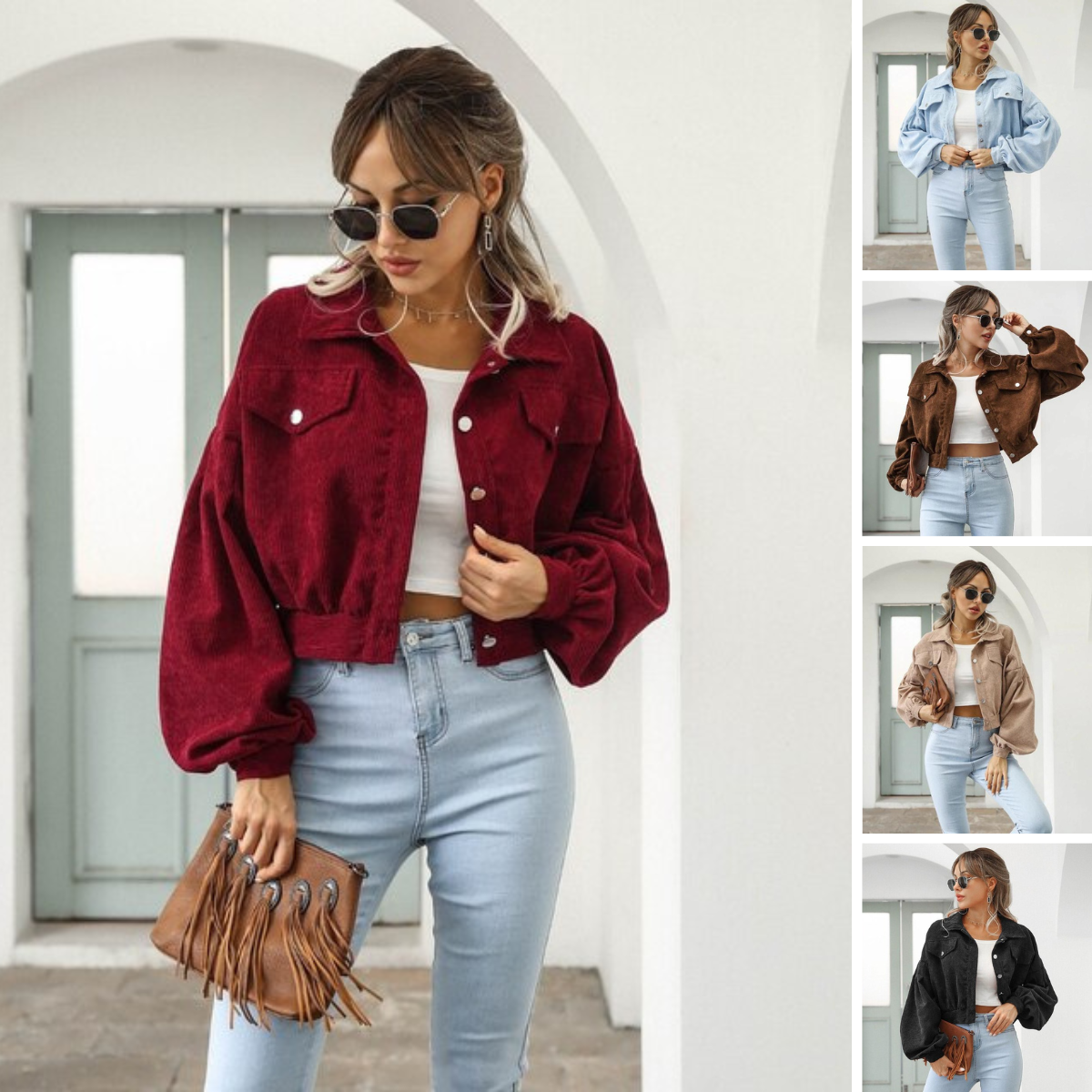 Kurz geschnittene Jacke für Damen