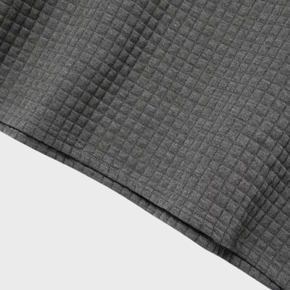 Liam | Waffelstrick-Poloshirt mit auffälliger Kontrastfarbe