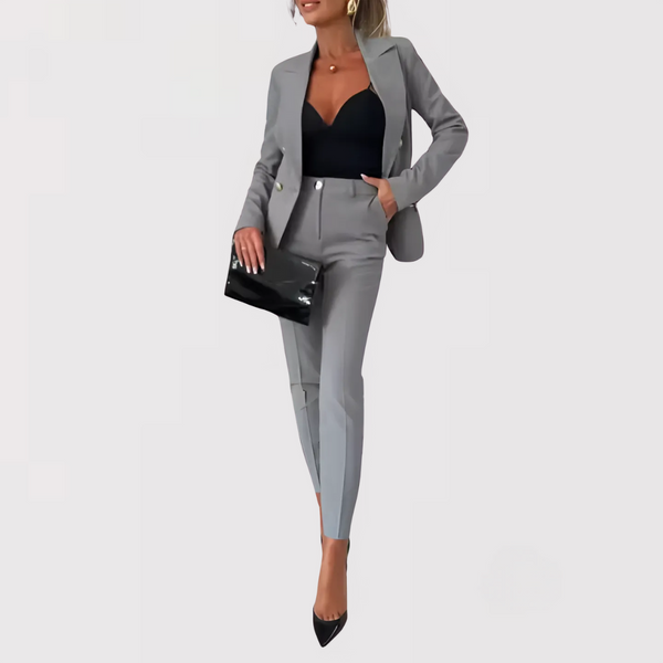 Draesy | Kompletter Blazer und Hochwaist-Hose