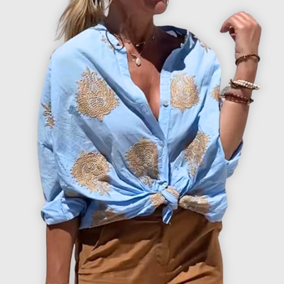 Leichte Elegante Damen Bluse Handgefertigt