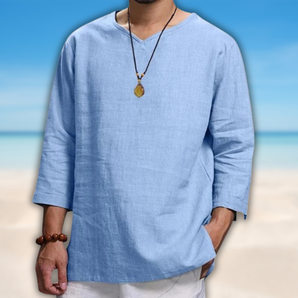 Lässiges Oversize-Leinenhemd für Herren –  Lena