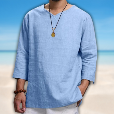 Lässiges Oversize-Leinenhemd für Herren –  Lena