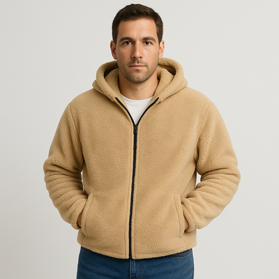 Falko | Fleecegefütterte Winterjacke mit Kapuze für Herren