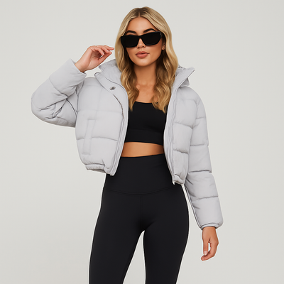 Alora | Winterjacke mit plissiertem Kordelzug