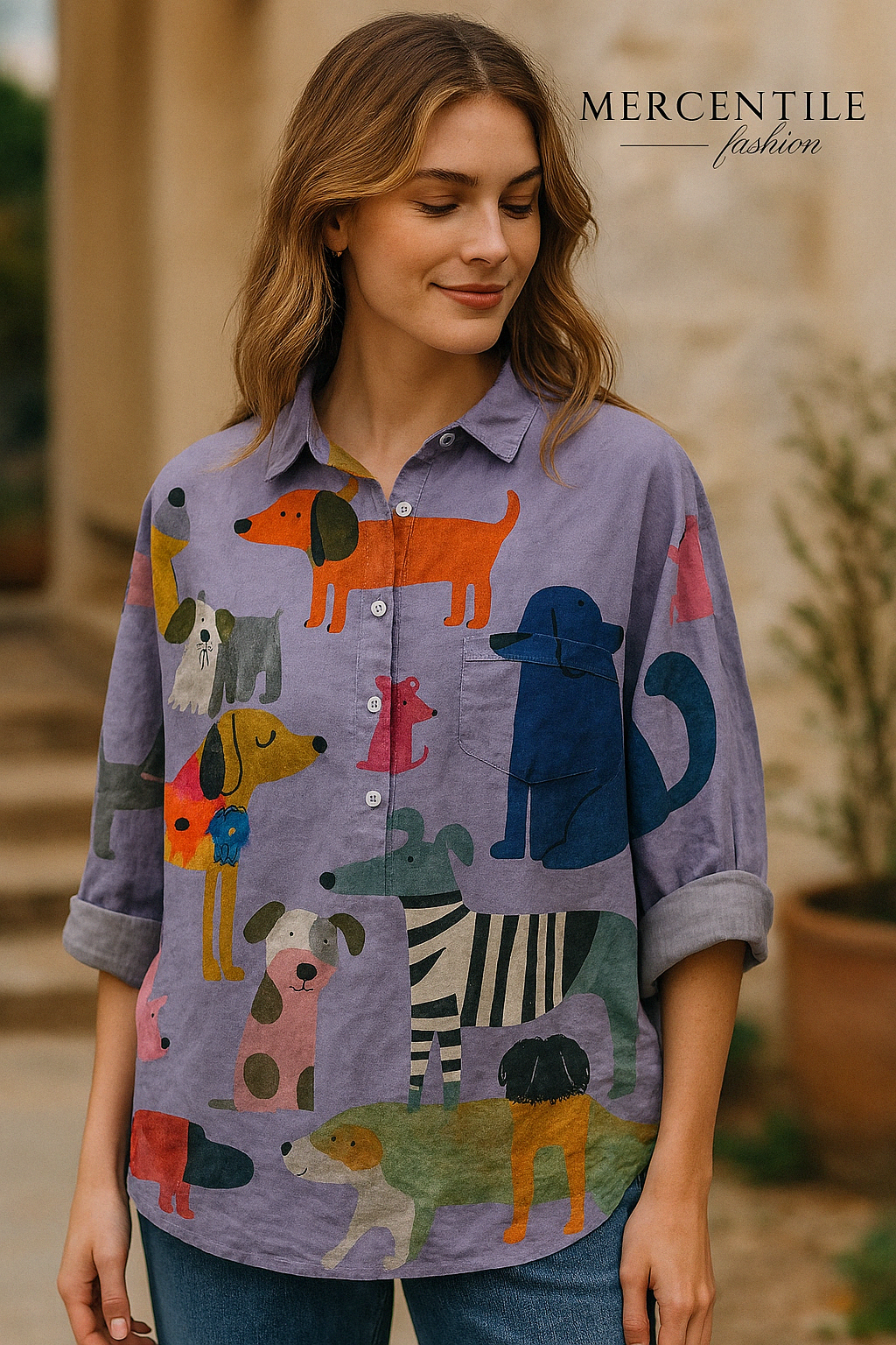 Chloe™ – Stylishes Hunde-Shirt mit Kunst-Print
