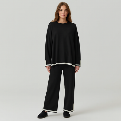 Elastisches Strick-Lounge-Set