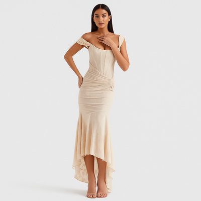 Liva – Ärmellos, gerafftes, Bodycon Abendkleid