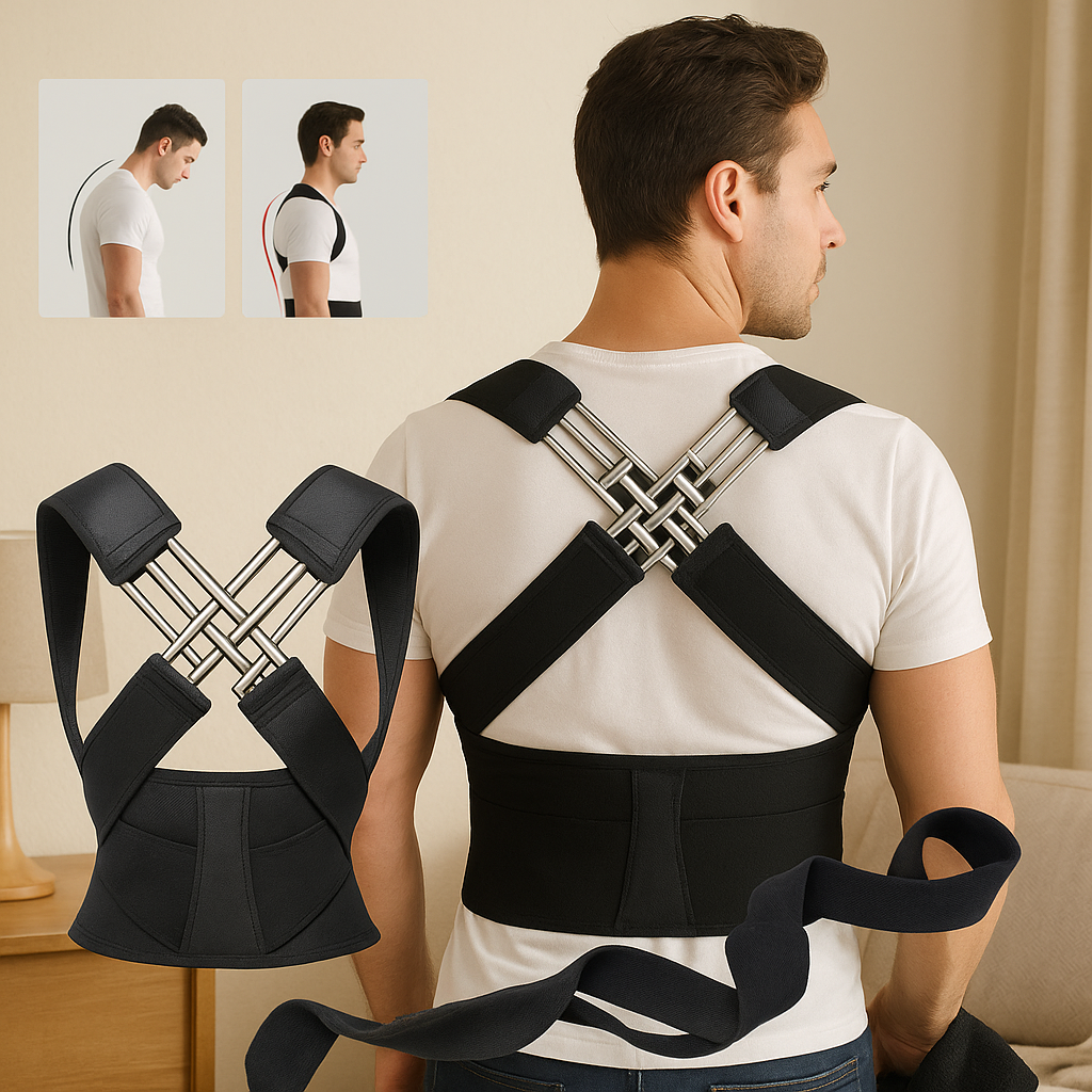 PostureEase – Verstellbares Haltungskorrektur-Band für Rücken- und Nackenstütze