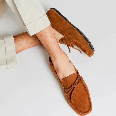 Elston™ Wildleder-Fahrloafer Mit Mokassin-Zehenstich - Kastanienbraun, Bequem & Elegant