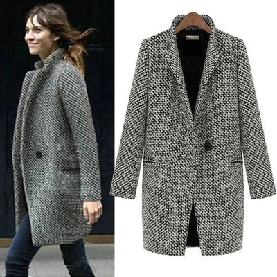 Vanessa | Elegante lange Jacke im Midi-Schnitt