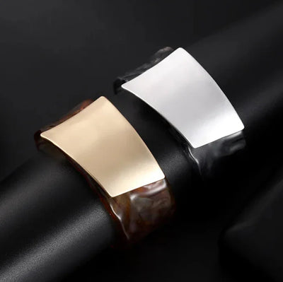 Elegante Statement Damen Armreif Manschette Gold Silber