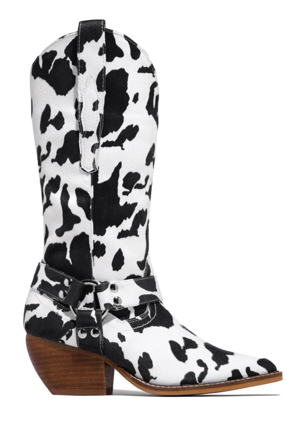 Damen Cowboystiefel Leder Elegant Western Stil