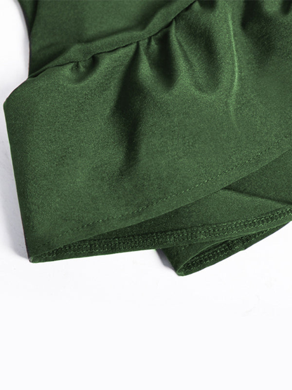 Damen Kleid Leicht Unregelmäßiger Schnitt Elegant